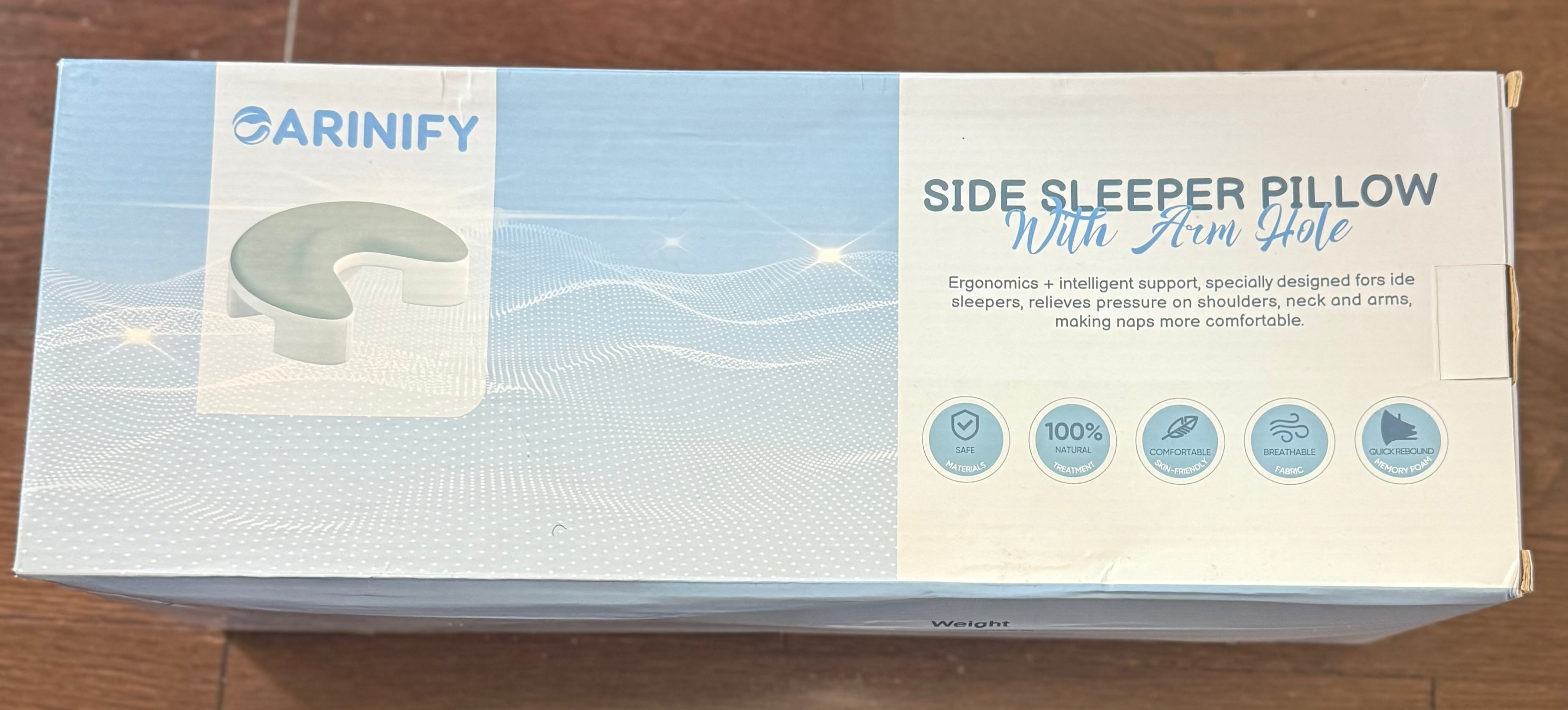 WOAKUSO Side Sleeper Pillow with Arm Holes