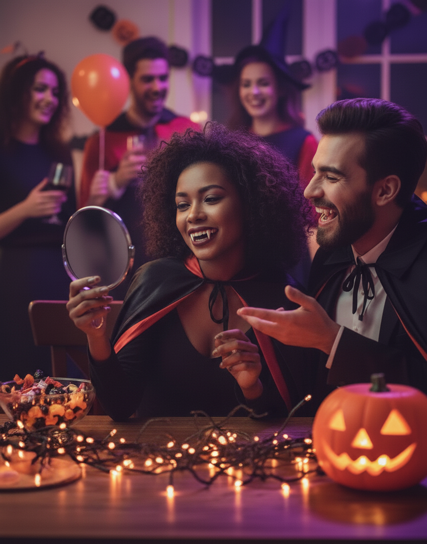 Halloween Fangs Vampire Teeth - 2 Different Types Party Costume Accessories - One Price