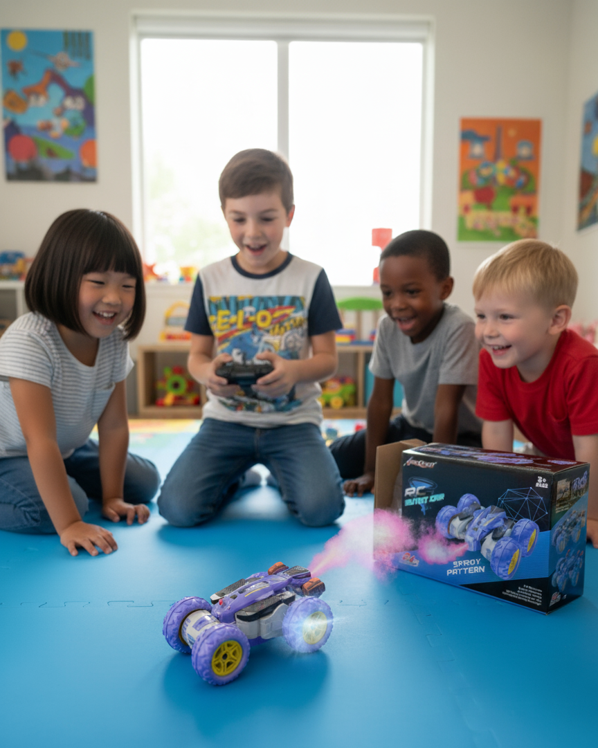 Aeroquest Stunt Car Spray Pattern Edition - Remote Control Toy Carn