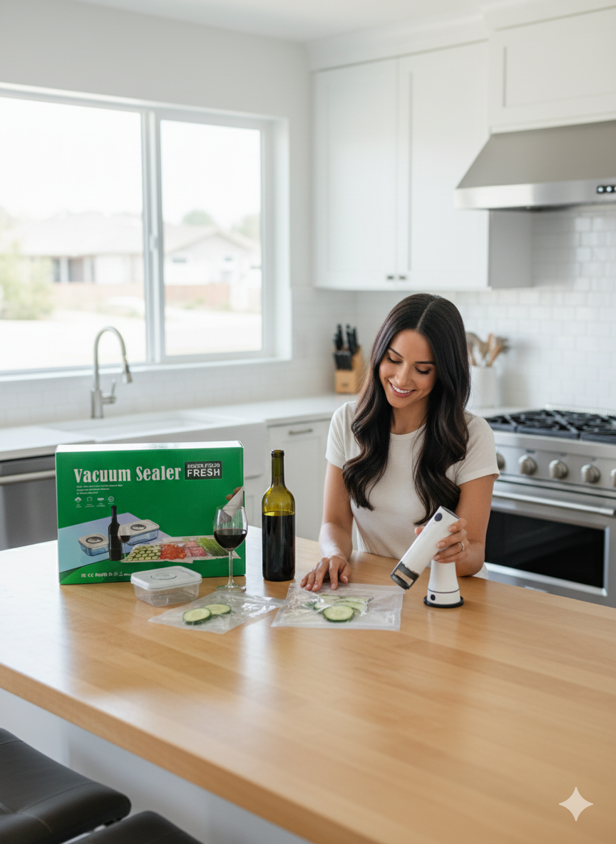 Professional Vacuum Sealer - Food Storage Sealing Machine for Kitchen & Commercial Use