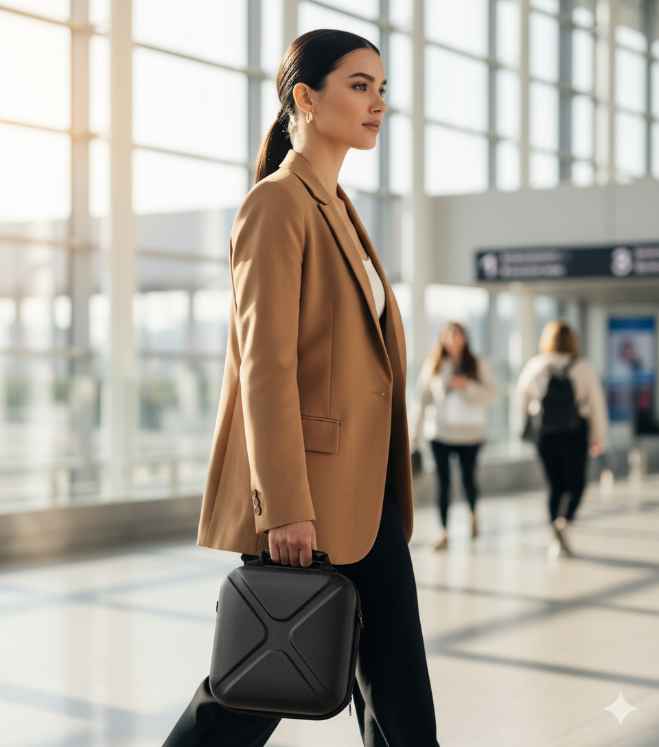 Genda 2Archer Hard Shell Cosmetic Case - Travel Makeup Organizer