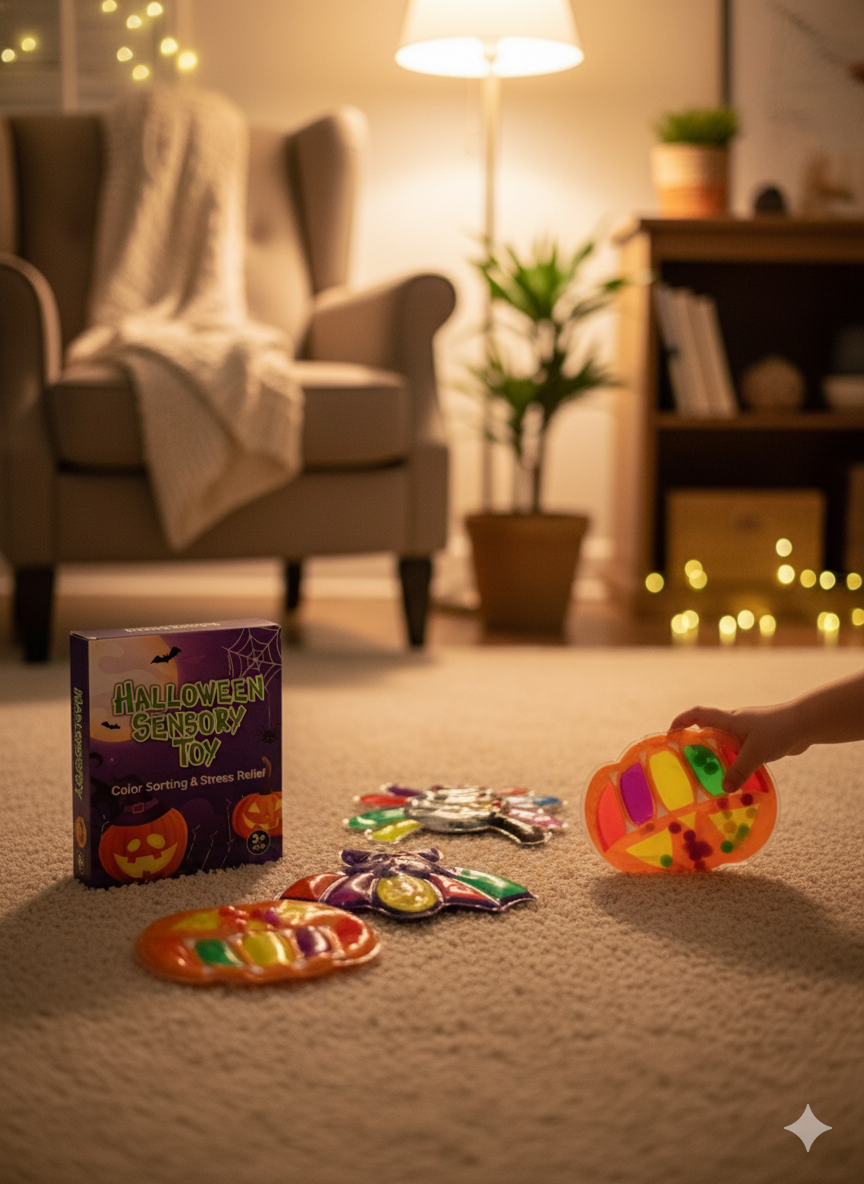 Halloween Fidget Toys Color Sorting - Stress Relief Sensory Toys