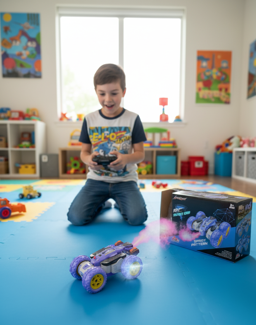 Aeroquest Stunt Car Spray Pattern Edition - Remote Control Toy Carn