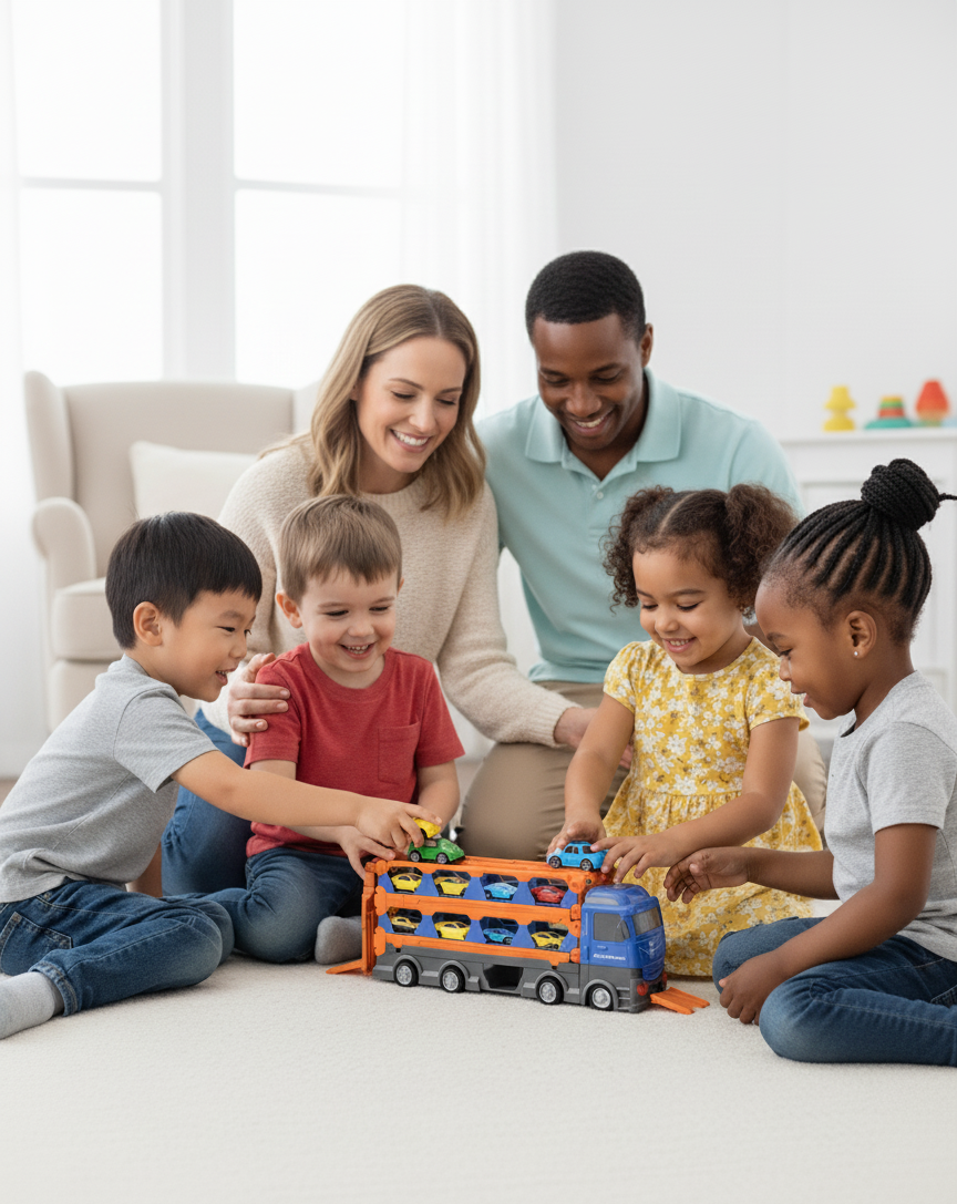 ar Carrier Truck Toy Set - Multi-Vehicle Transport Playset for Kids