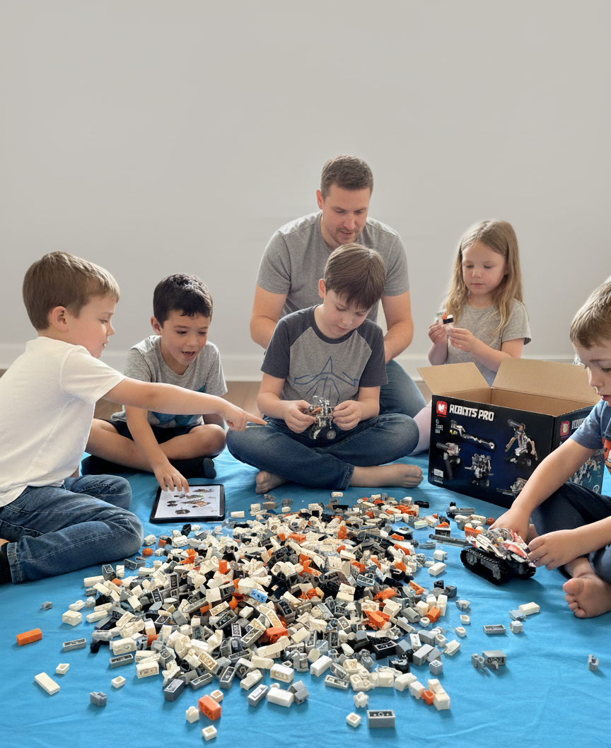 🤖 ROBOTS PRO 6-in-1 STEM Robotics Kit - Educational Building Set for Kids