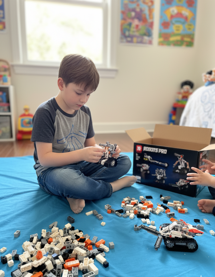 🤖 ROBOTS PRO 6-in-1 STEM Robotics Kit - Educational Building Set for Kids