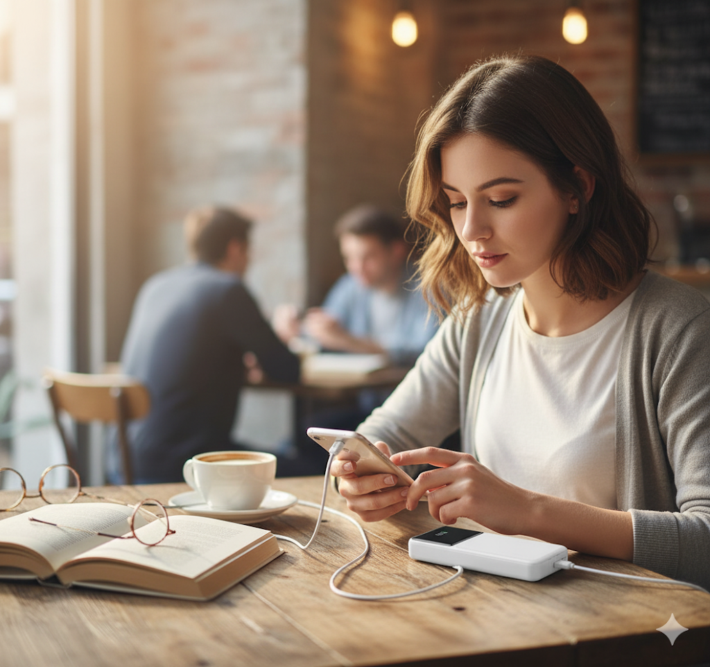 S6 Power Bank – 22.5W Fast Charge, 12,800mAh with Built-In Cables; Digital Display