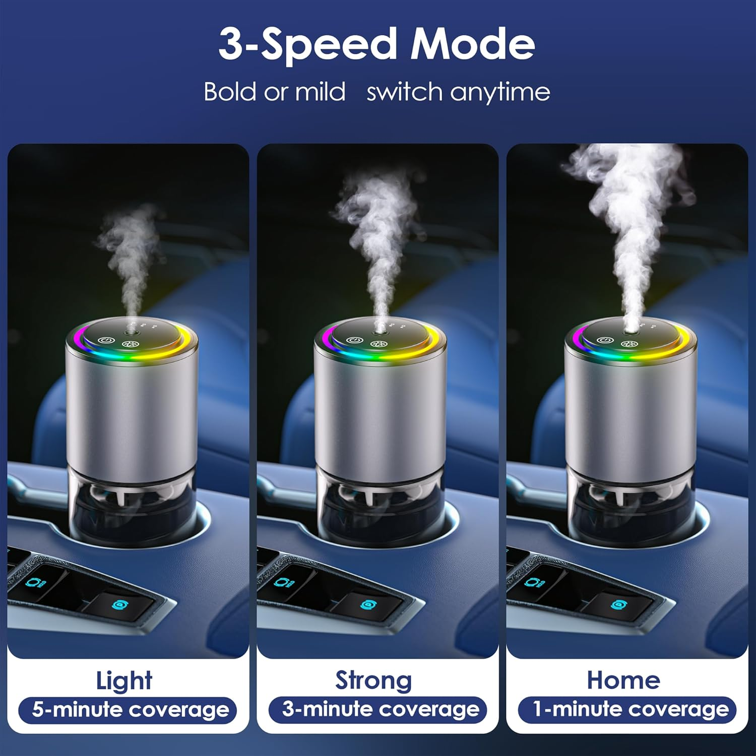 Coire Smart Car Air Freshener - Music Syncing LED Lights & 3 Modes