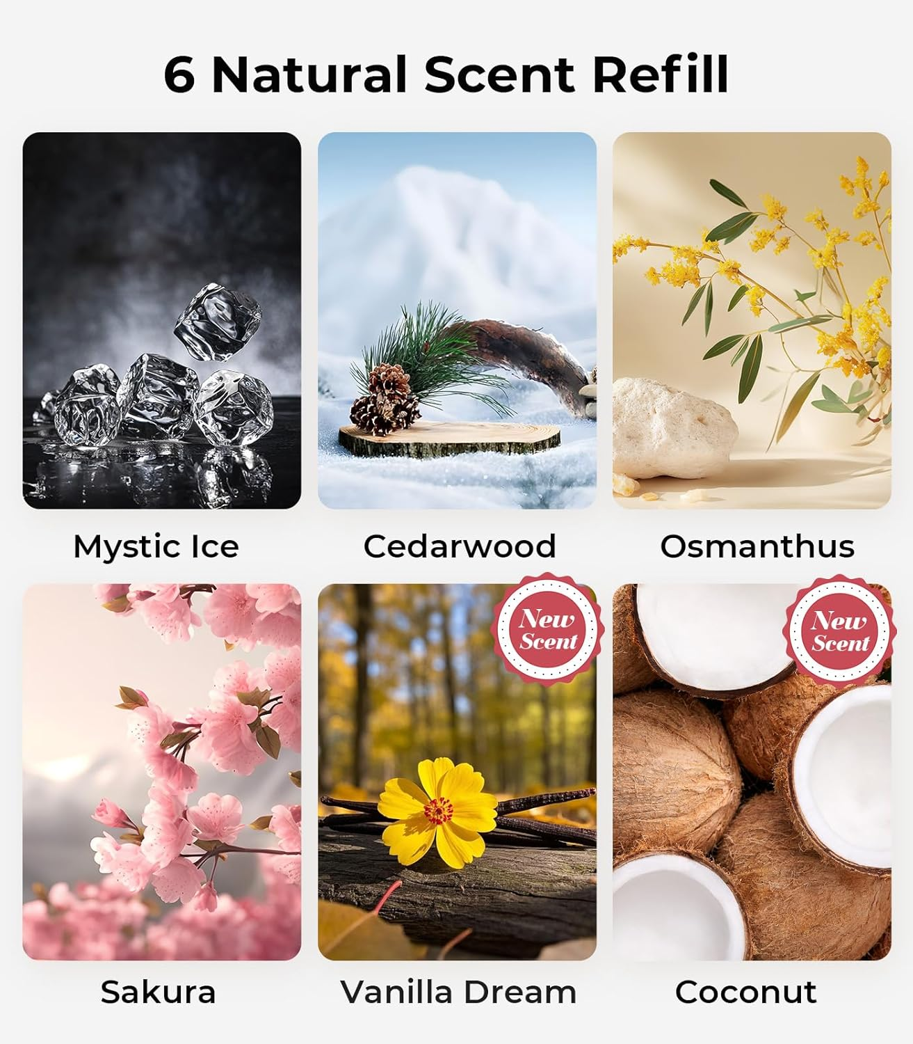 Smart Car Air Fresheners, Auto On/Off Car Air Freshener Diffuser, Adjustable Intensity, 6 Months