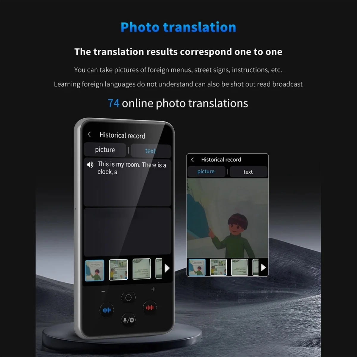 S85 Pro Portable Audio Translator 138 Language Recording 19 Offline Real Time ChatGPT