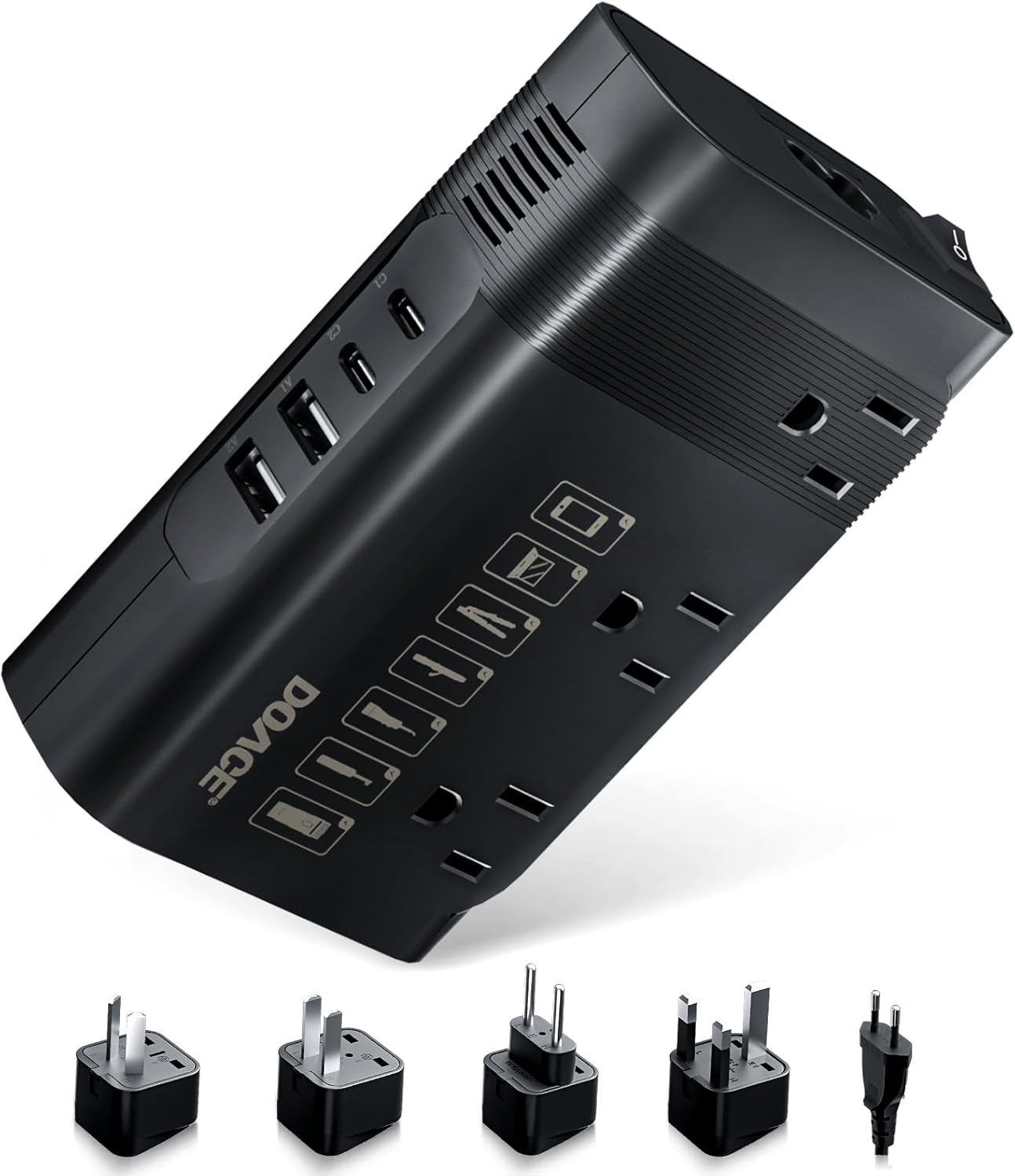 DOACE Travel Adapter Converter X30-350 - Universal Power Plug for 150+ Countries