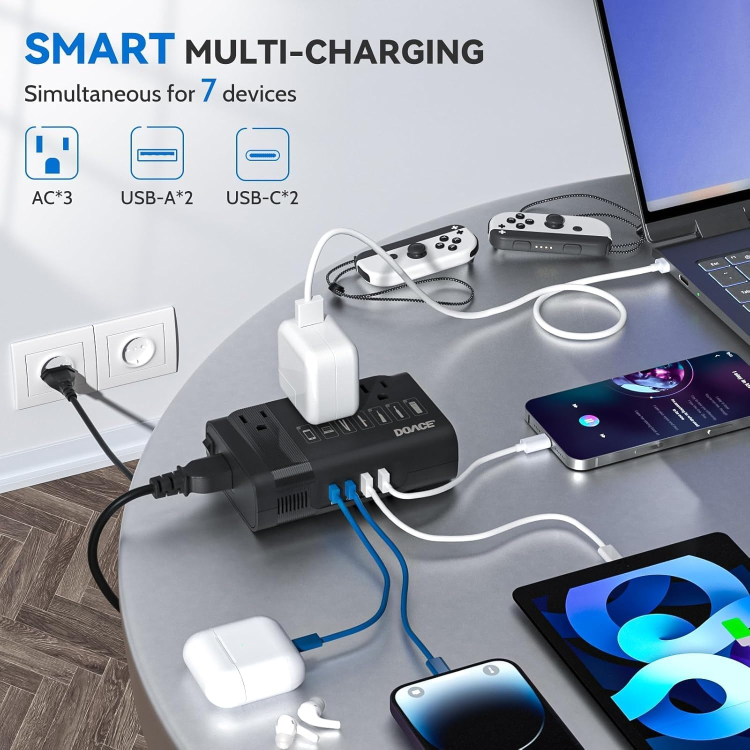 DOACE 350W Voltage Converter 220V to 110V - Universal Travel Adapter for Europe