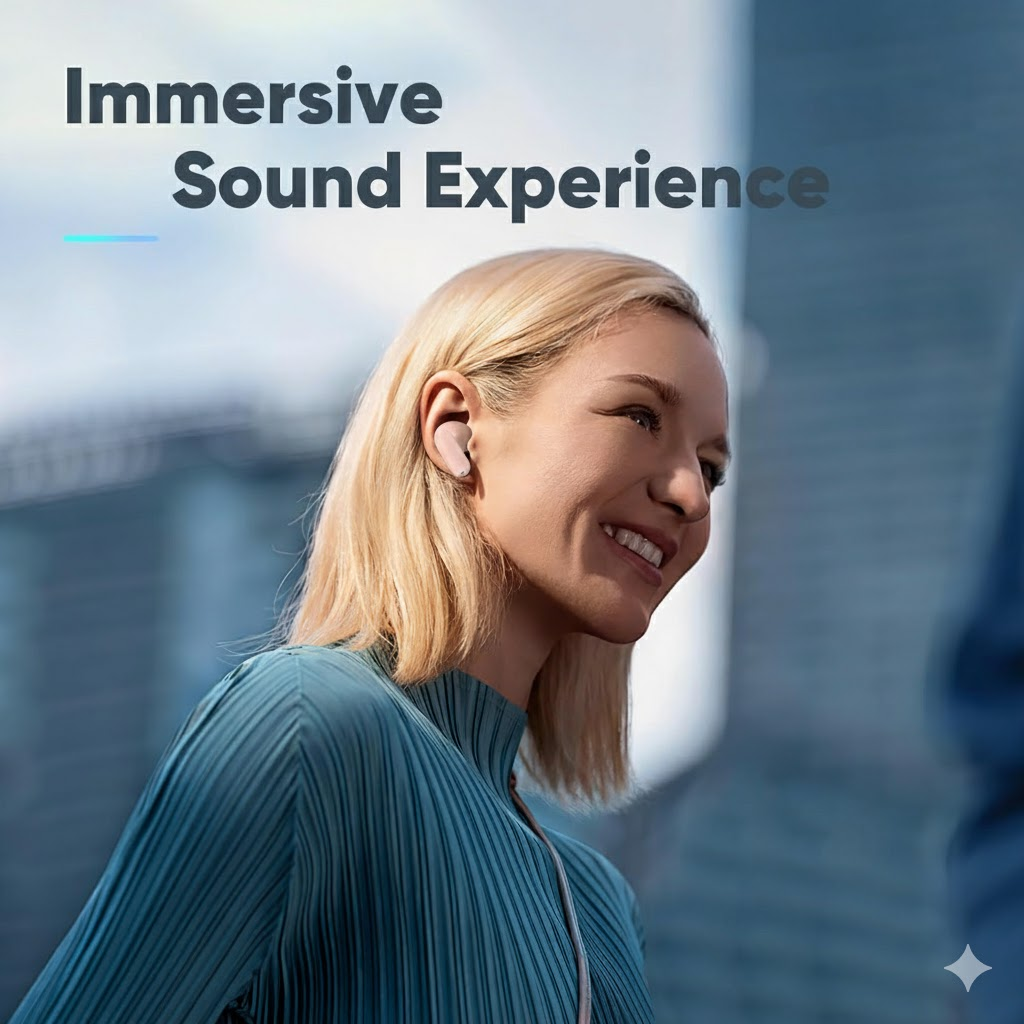 Foxeye S9000 Wireless Earbuds - Bluetooth 5.3 with Noise Cancelling Mic