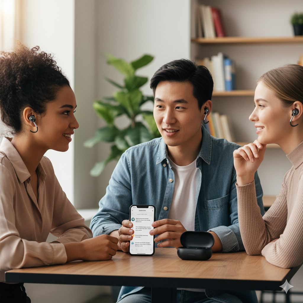 Dreamda GMD X69 AI Translator Earbuds - Multi-Language Real-Time Translation Wireless Earbuds