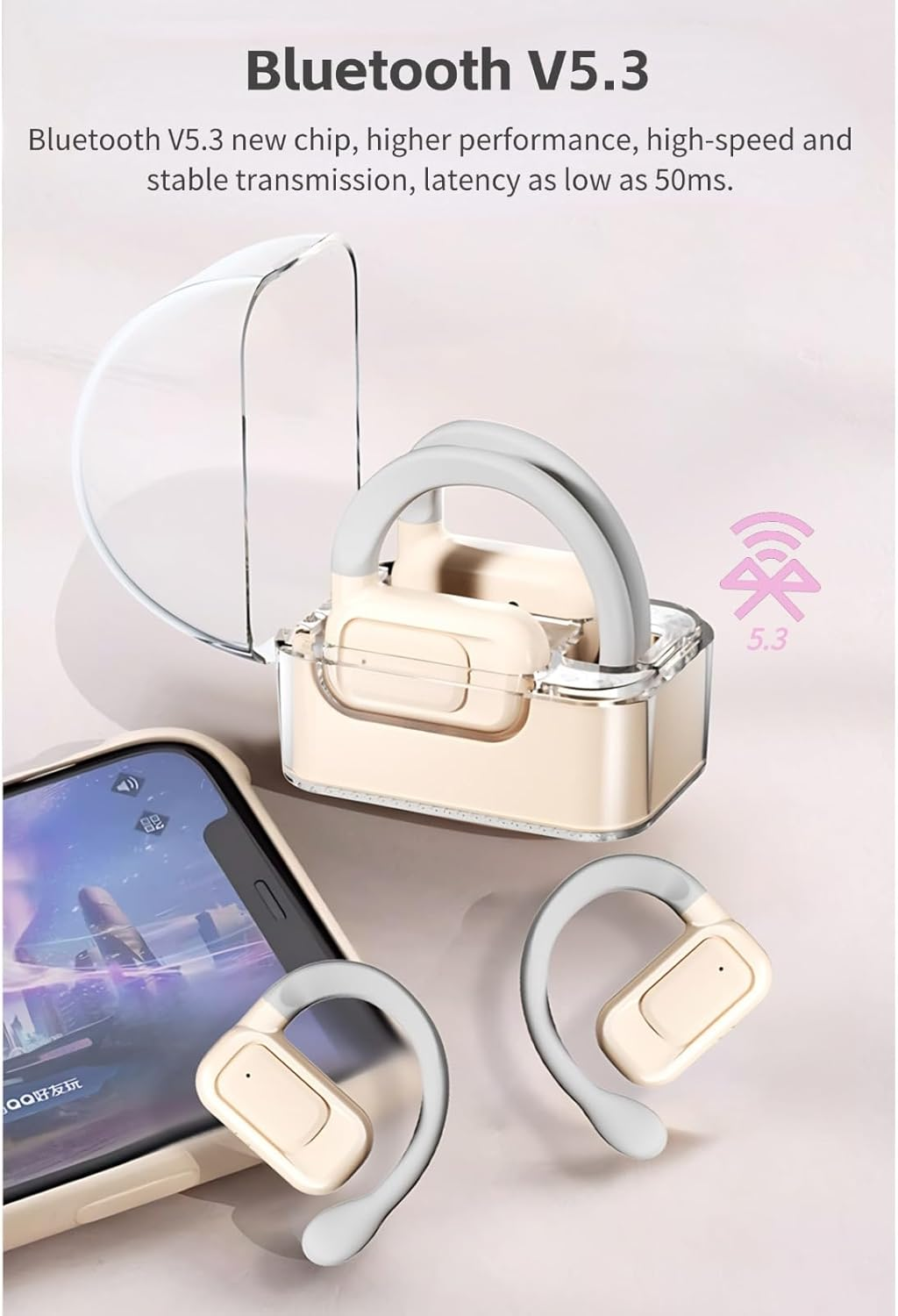 BL02 Language Translator Earbuds - 144 Languages Bluetooth 5.3 with Noise Cancelling