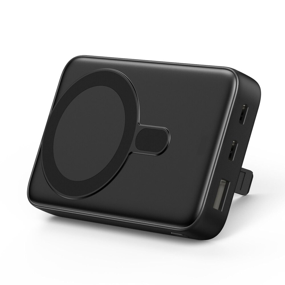 10000mAh Magnetic Power Bank for iPhone - MagSafe 15W Wireless Charger with Kickstand