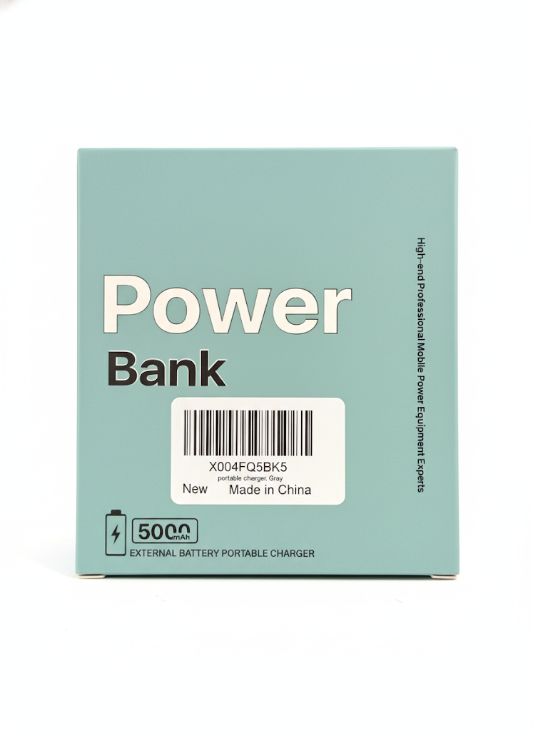 5000mAh Power Bank MP5 Grey - Portable Charger with 2A Fast Charging