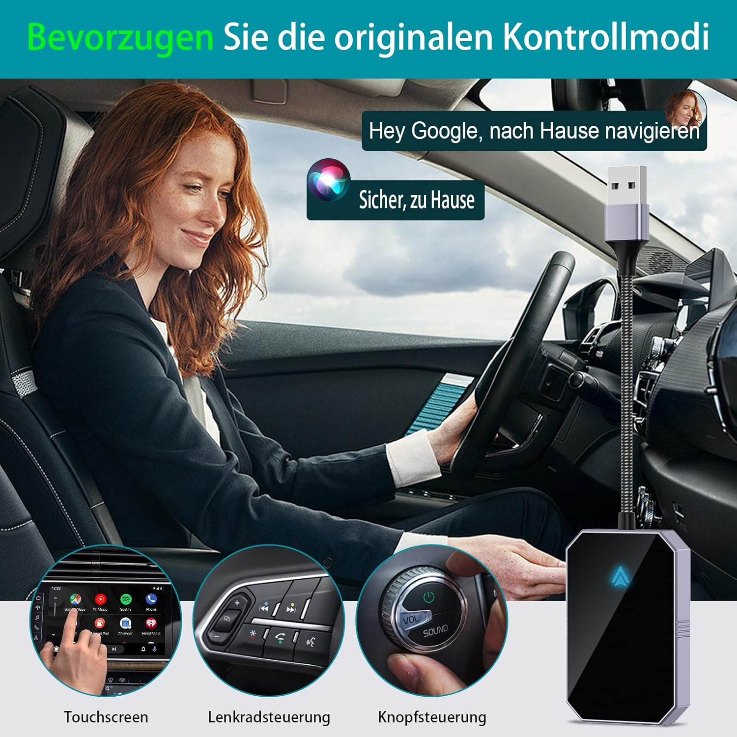 Android Auto Wireless Adapter Dongle - Upgrade Wired to Wireless