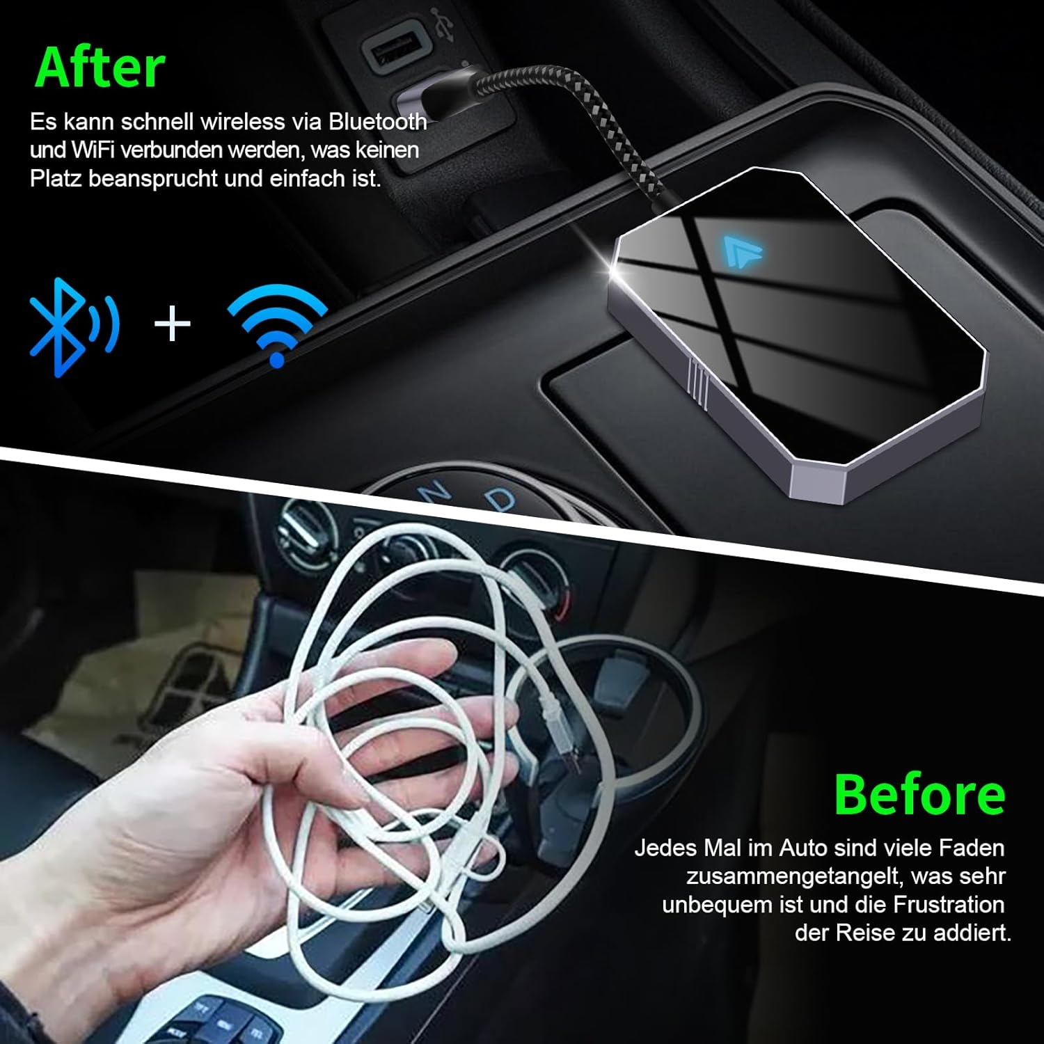 Android Auto Wireless Adapter Dongle - Upgrade Wired to Wireless