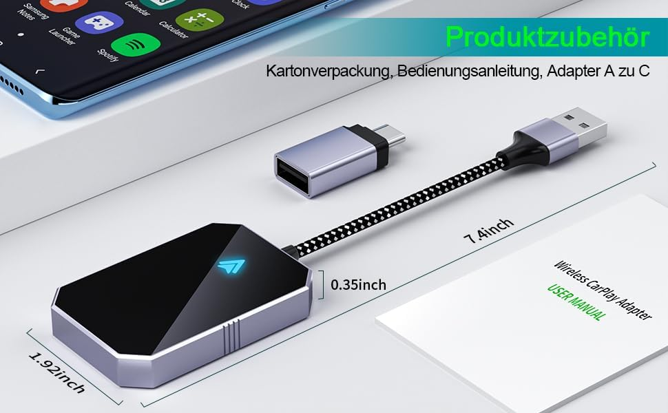 Android Auto Wireless Adapter Dongle - Upgrade Wired to Wireless