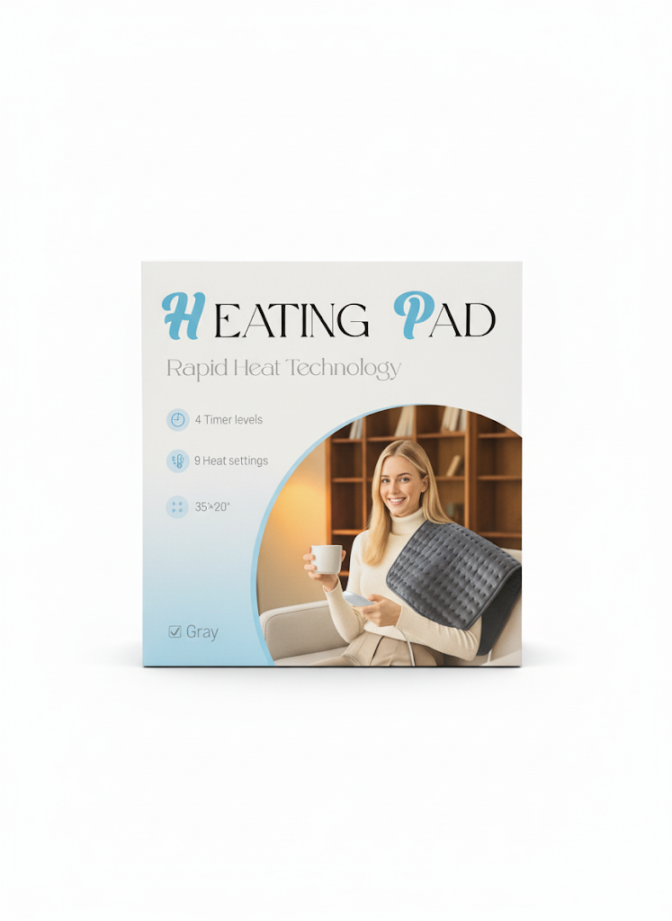 Heating Pad for Pain Relief - Electric Heat Therapy for Back, Neck & Muscle Pain