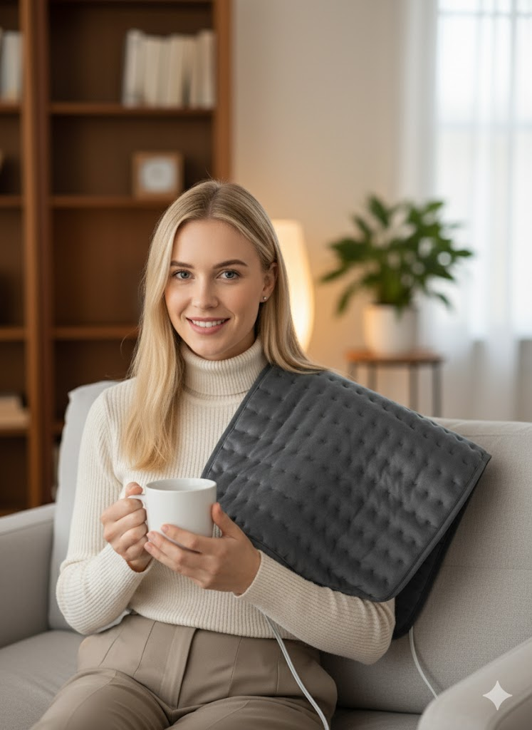 Heating Pad for Pain Relief - Electric Heat Therapy for Back, Neck & Muscle Pain