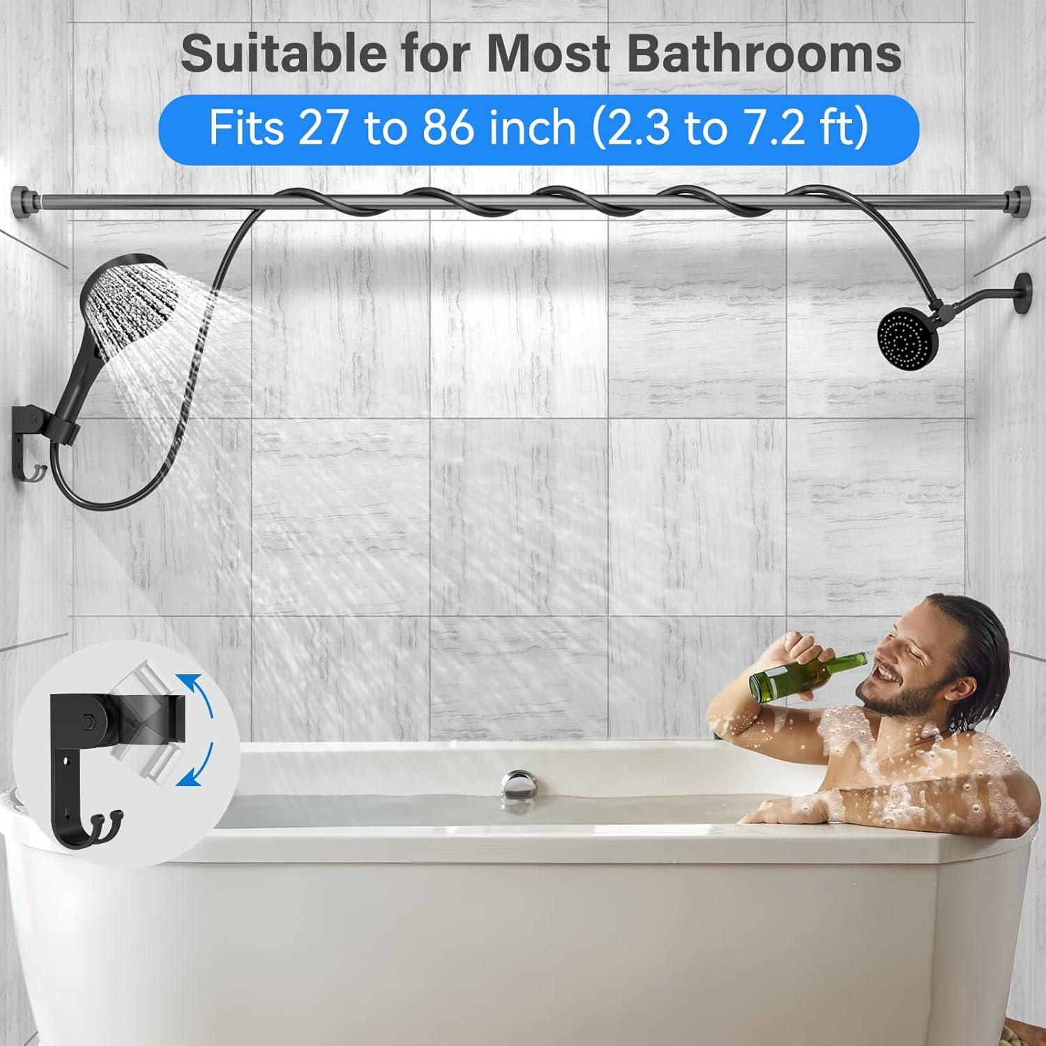 Dual Shower Head for Couples: High Pressure Double Shower Heads for Two People
