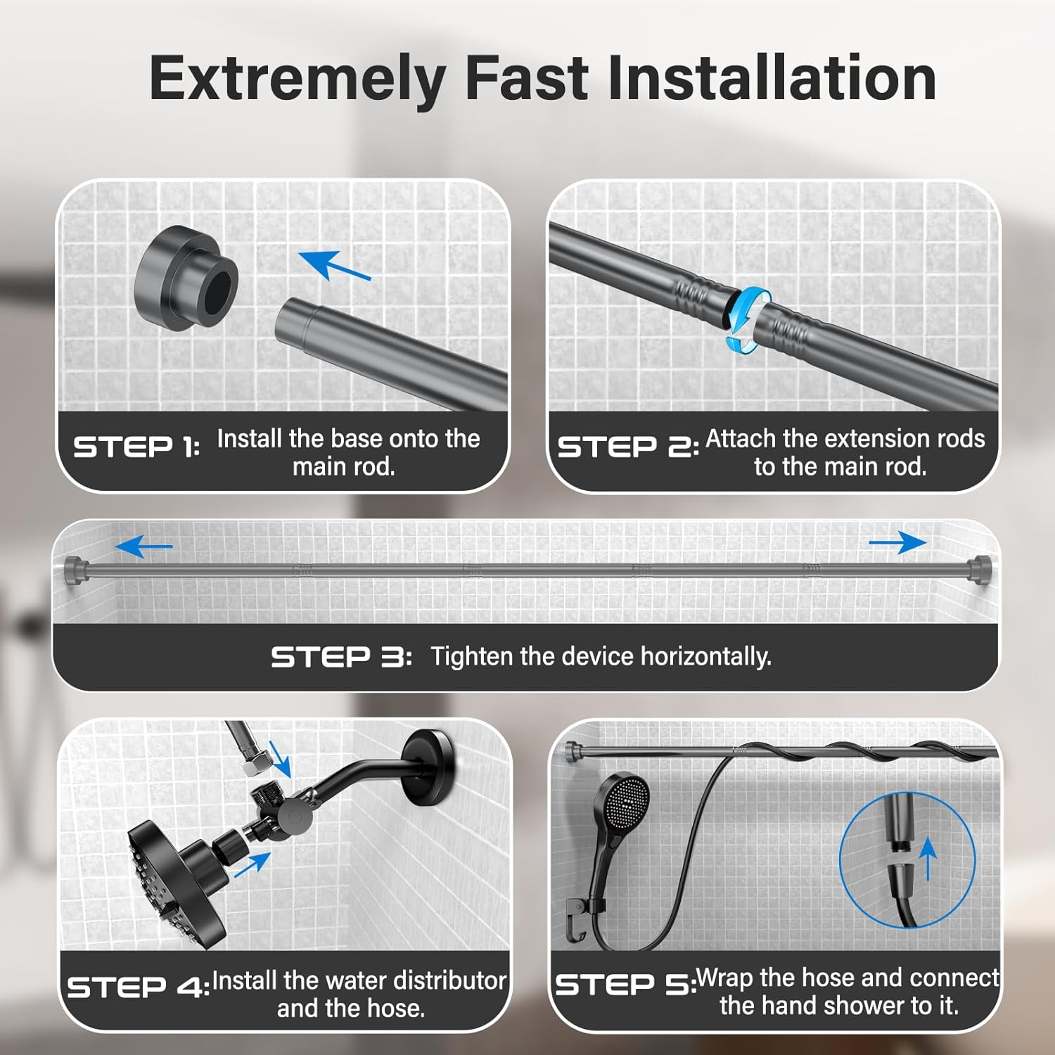 Dual Shower Head for Couples: High Pressure Double Shower Heads for Two People