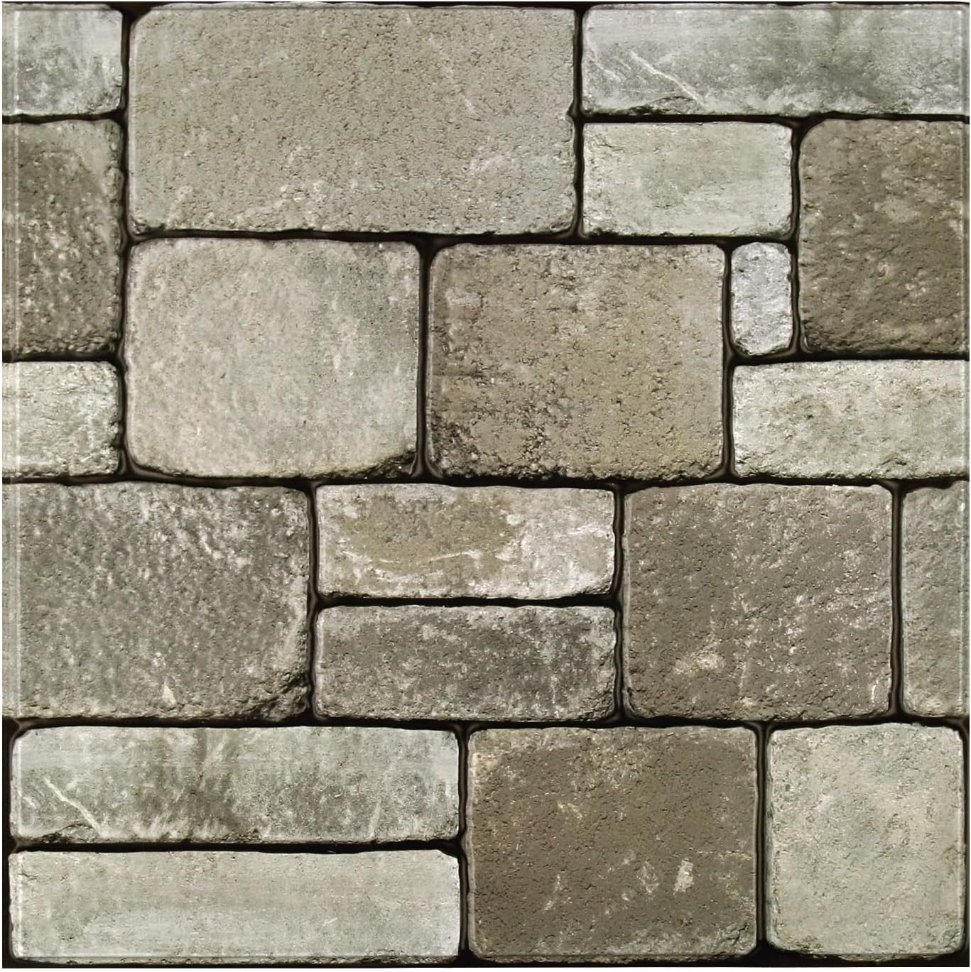 3D Stone Wall Panels - Peel and Stick Faux Brown Stone Tiles (10 Pack)