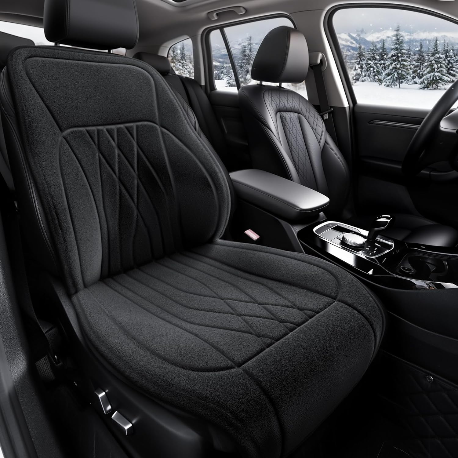 Heated Car Seat Cushion - Full Back & Bottom Support for Cars, Trucks, SUVs & Vans