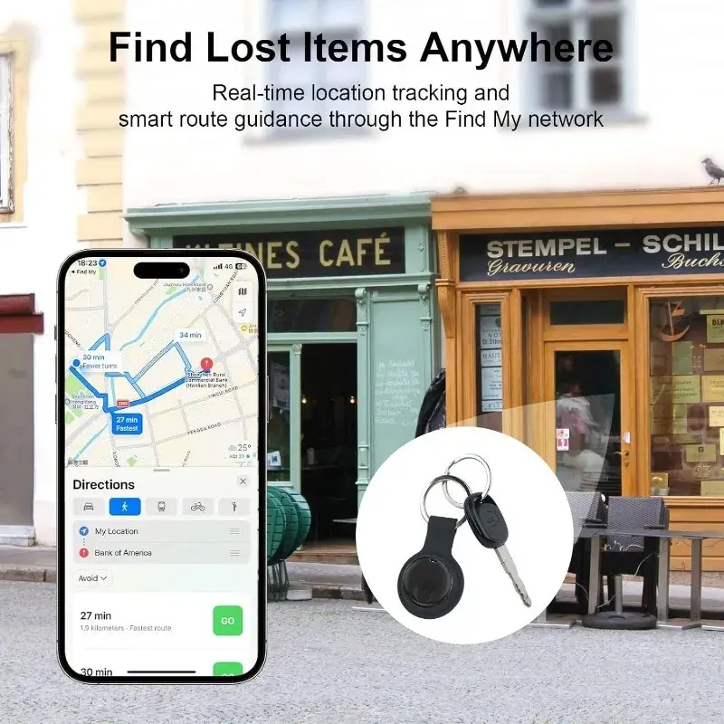 Mini Smart Tag Bluetooth Tracker 4 Pack - Apple Find My & Android Compatible
