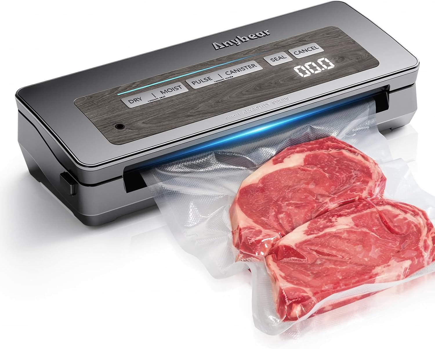 Anybear Vacuum Sealer Machine - 90kPa Suction, 120W Motor with Cutter