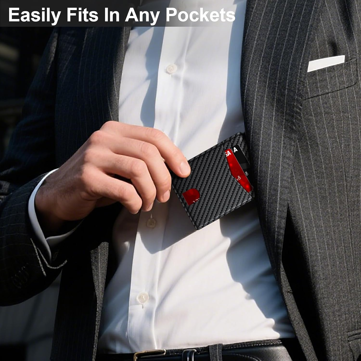 Slim RFID Blocking Bifold Wallet for Men - Leather, Ample Card Slots