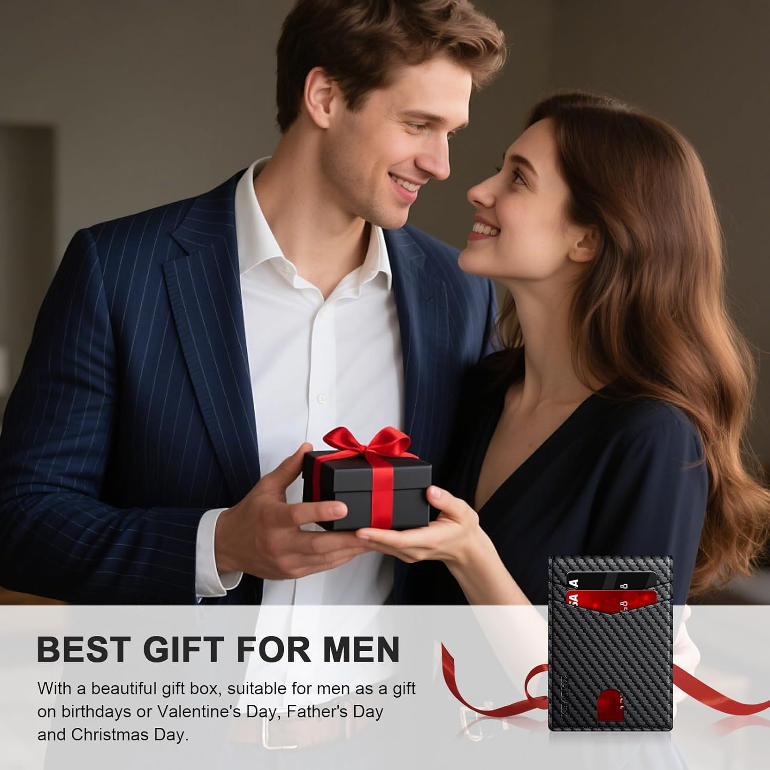 Slim RFID Blocking Bifold Wallet for Men - Leather, Ample Card Slots