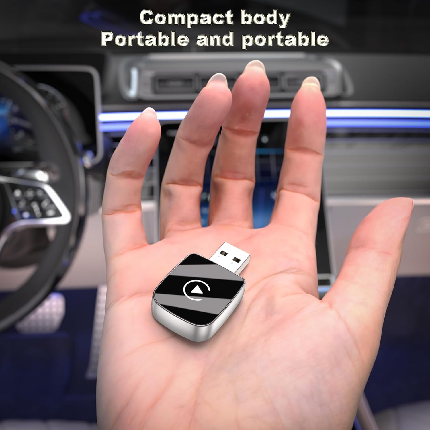 Wireless CarPlay Adapter Mini - Convert Wired to Wireless with USB-C Adapter