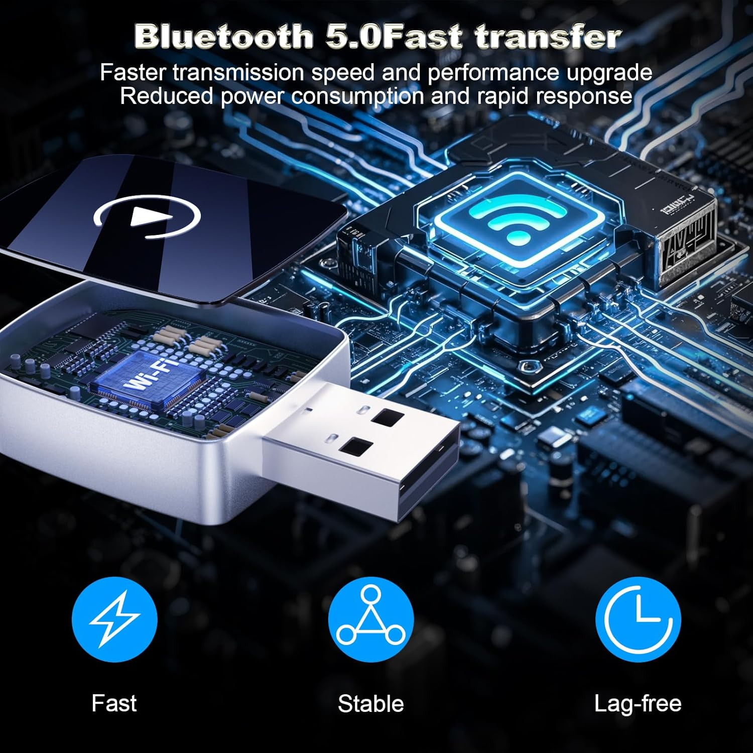 Wireless CarPlay Adapter Mini - Convert Wired to Wireless with USB-C Adapter
