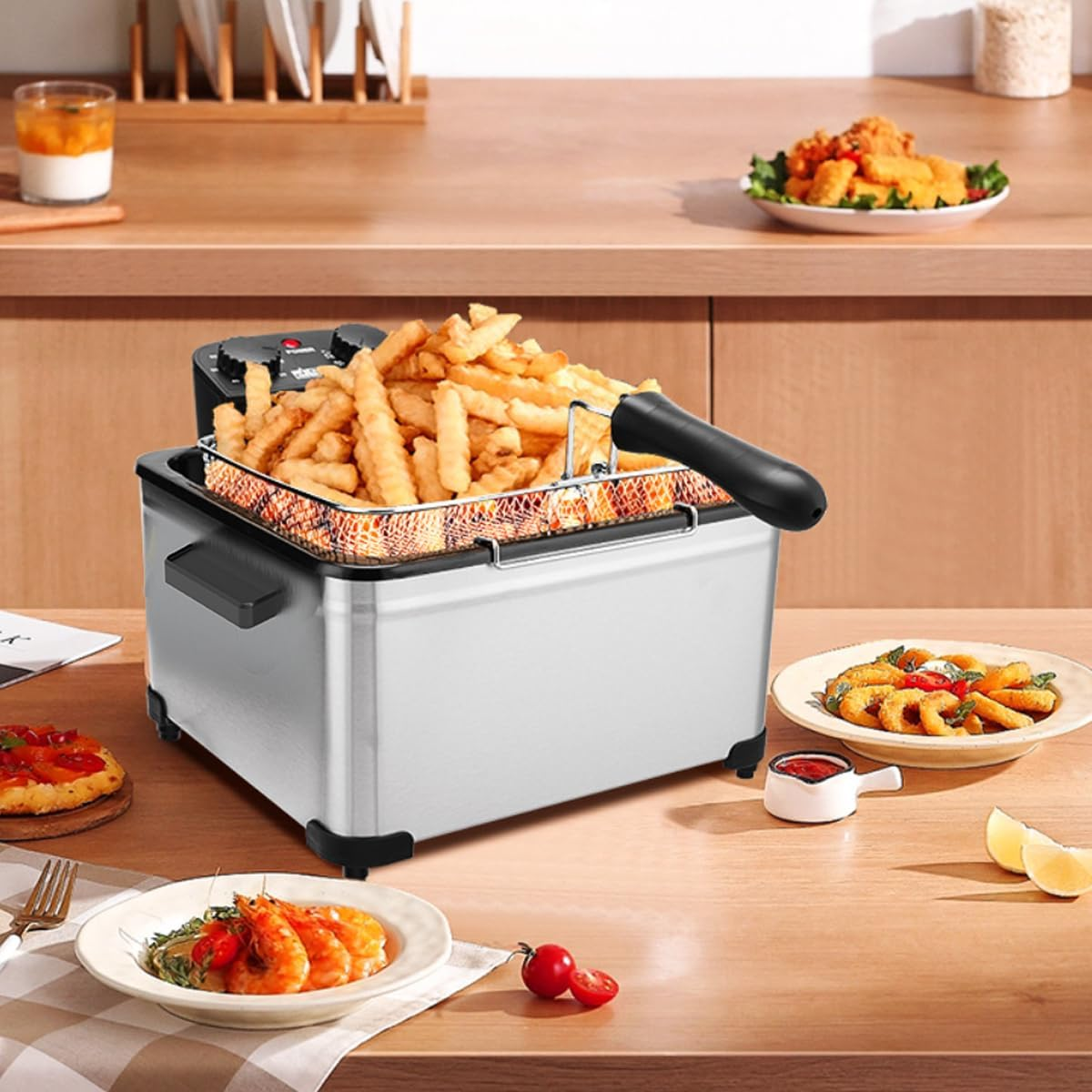 Vexon 1800W electric deep fryer offers a robust 5-liter capacity