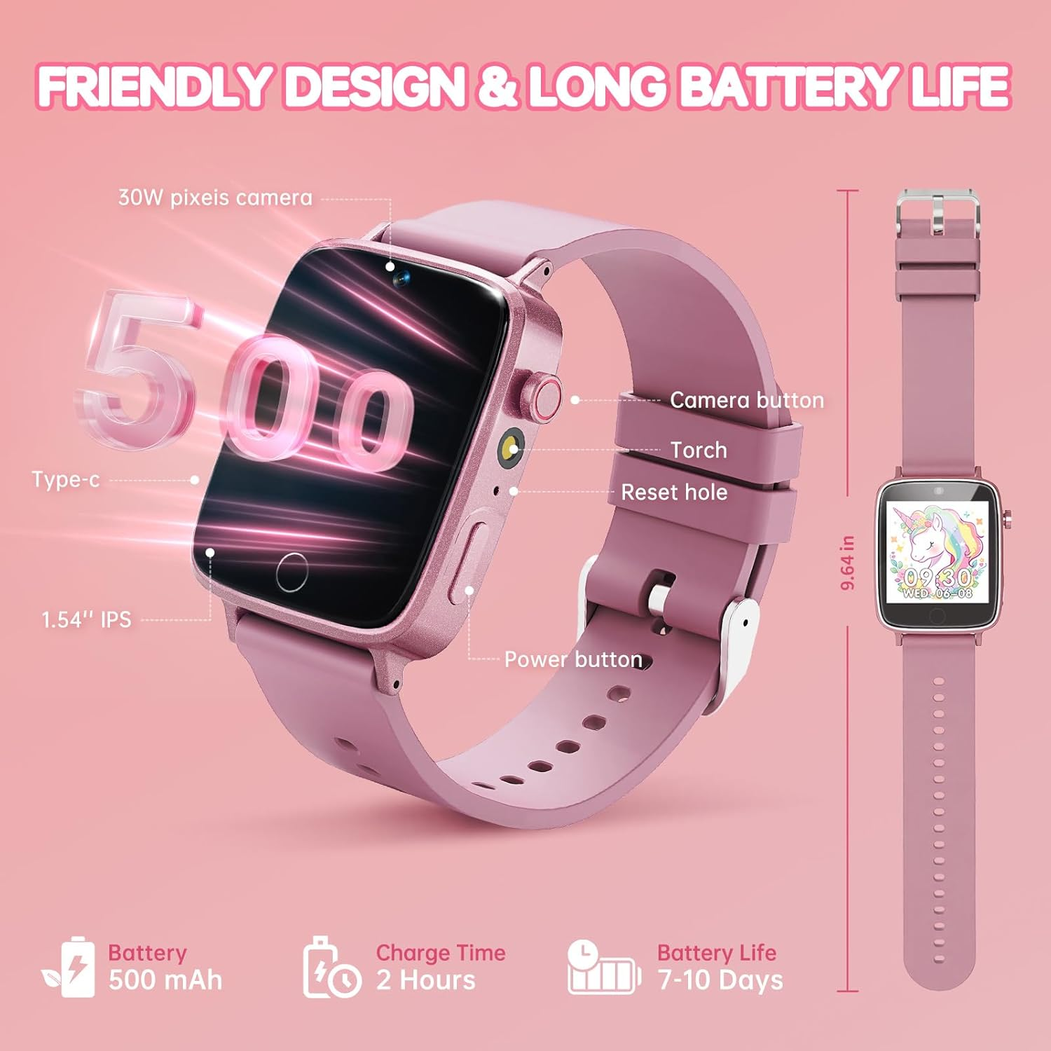 Kids Smart Watch with 26 Games - Touch Screen Watch with Camera & Alarm for Ages 4-12