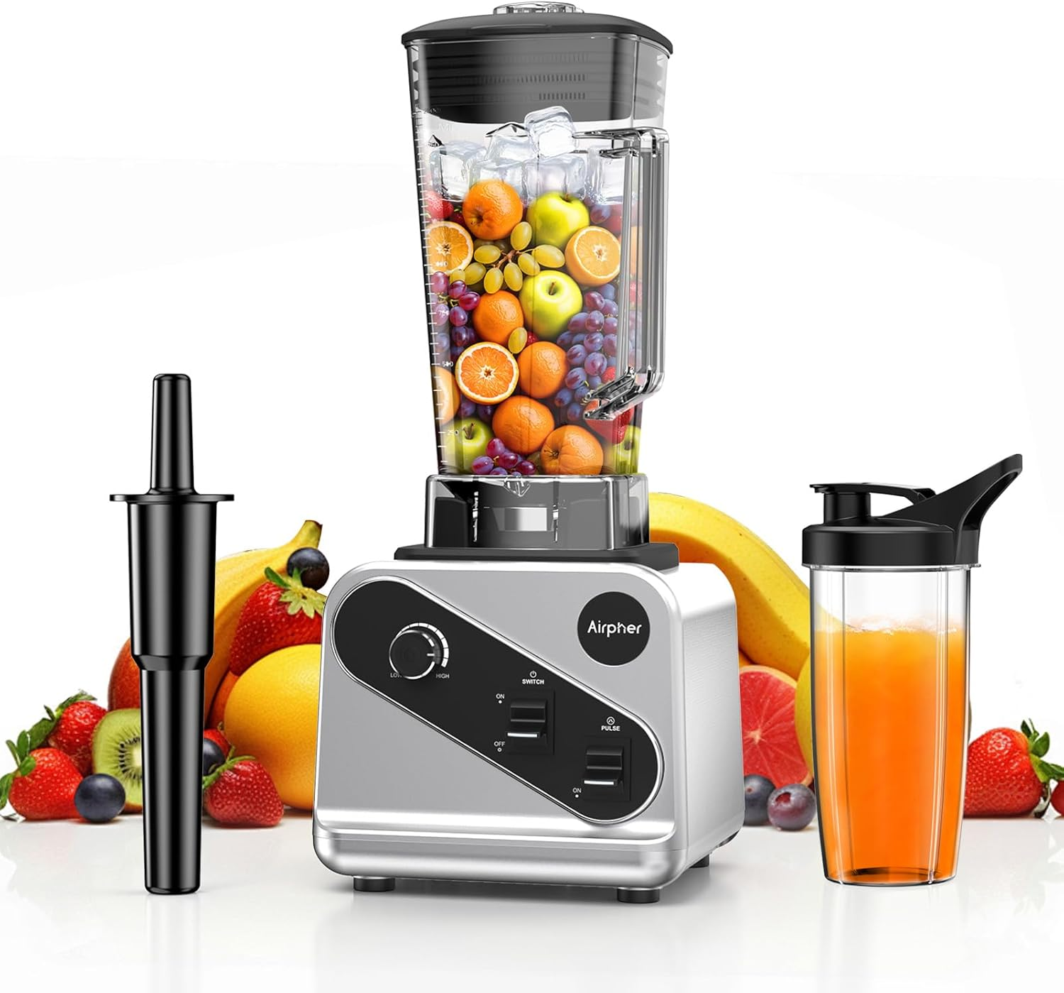 Airpher 2000W Professional Blender - Variable Speed Control for Smoothies & Ice Crushing