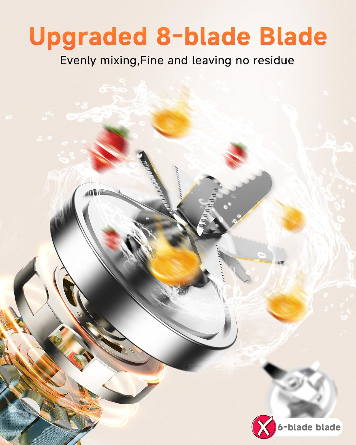 Airpher 2000W Professional Blender - Variable Speed Control for Smoothies & Ice Crushing