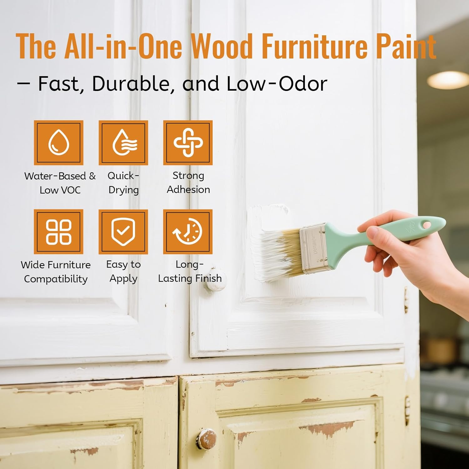 YKF Furniture Paint 16oz - Matte Finish Wood Paint for Cabinets & Furniture