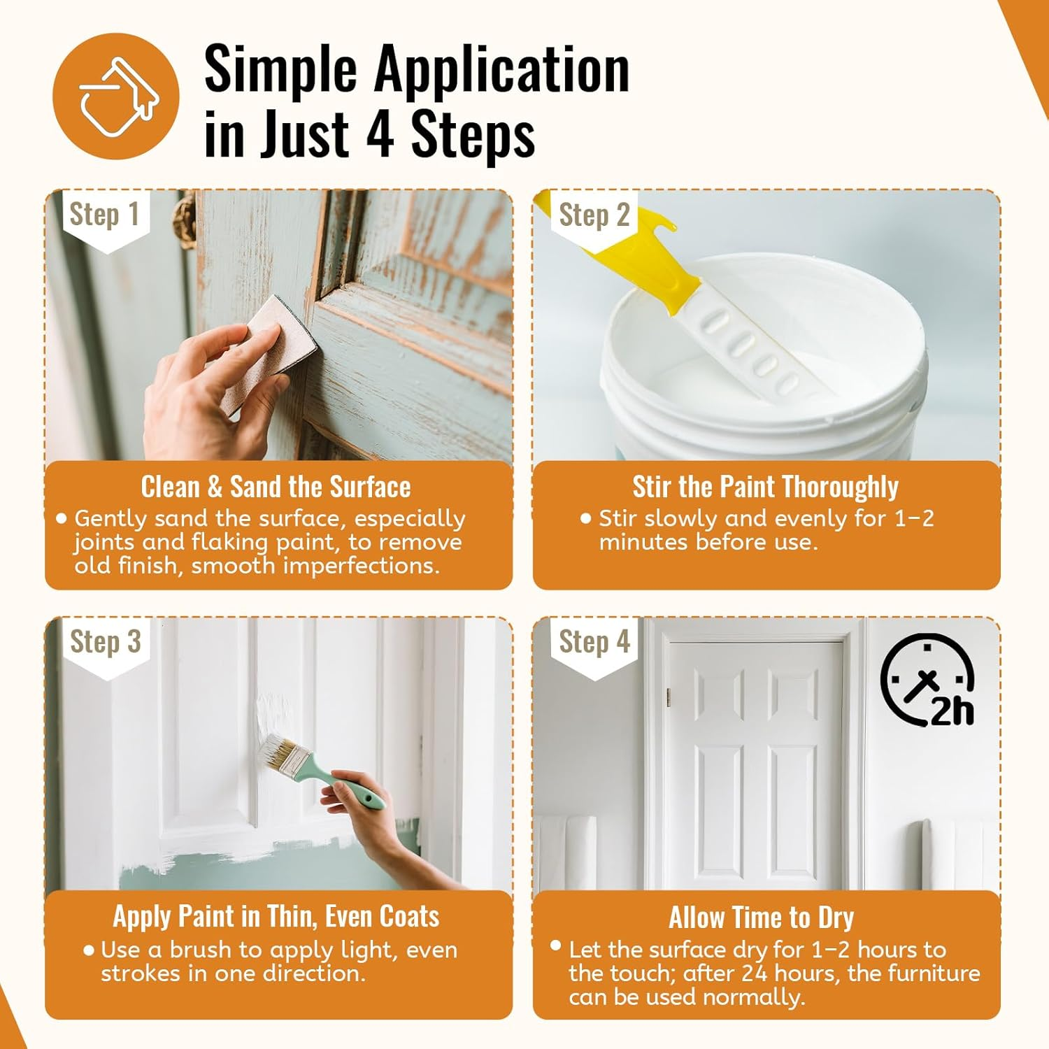 YKF Furniture Paint 16oz - Matte Finish Wood Paint for Cabinets & Furniture