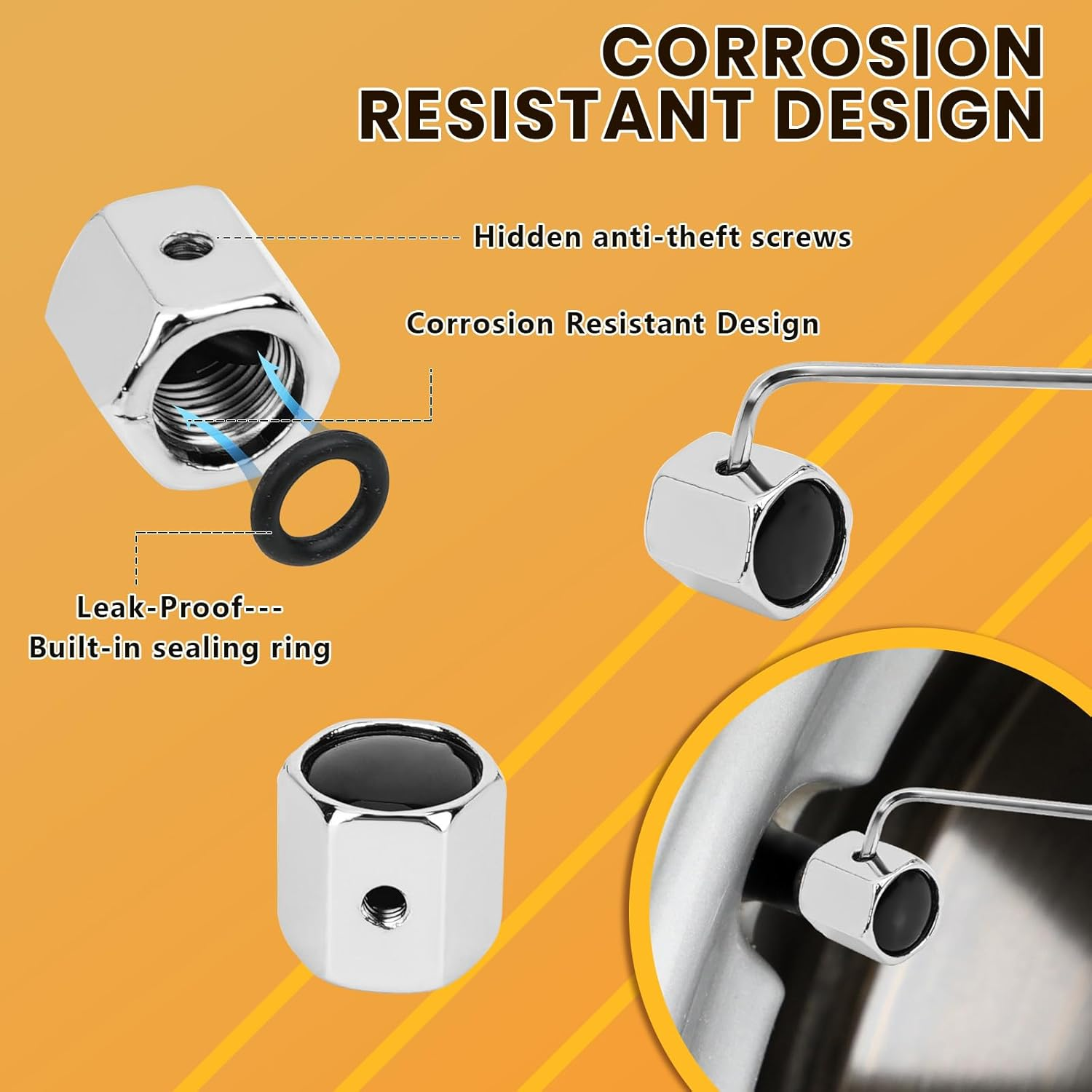 8 Lug Chrome Wheel Center Caps for 2500 3500 Express Van - 16 Inch Hub Covers Set of 4