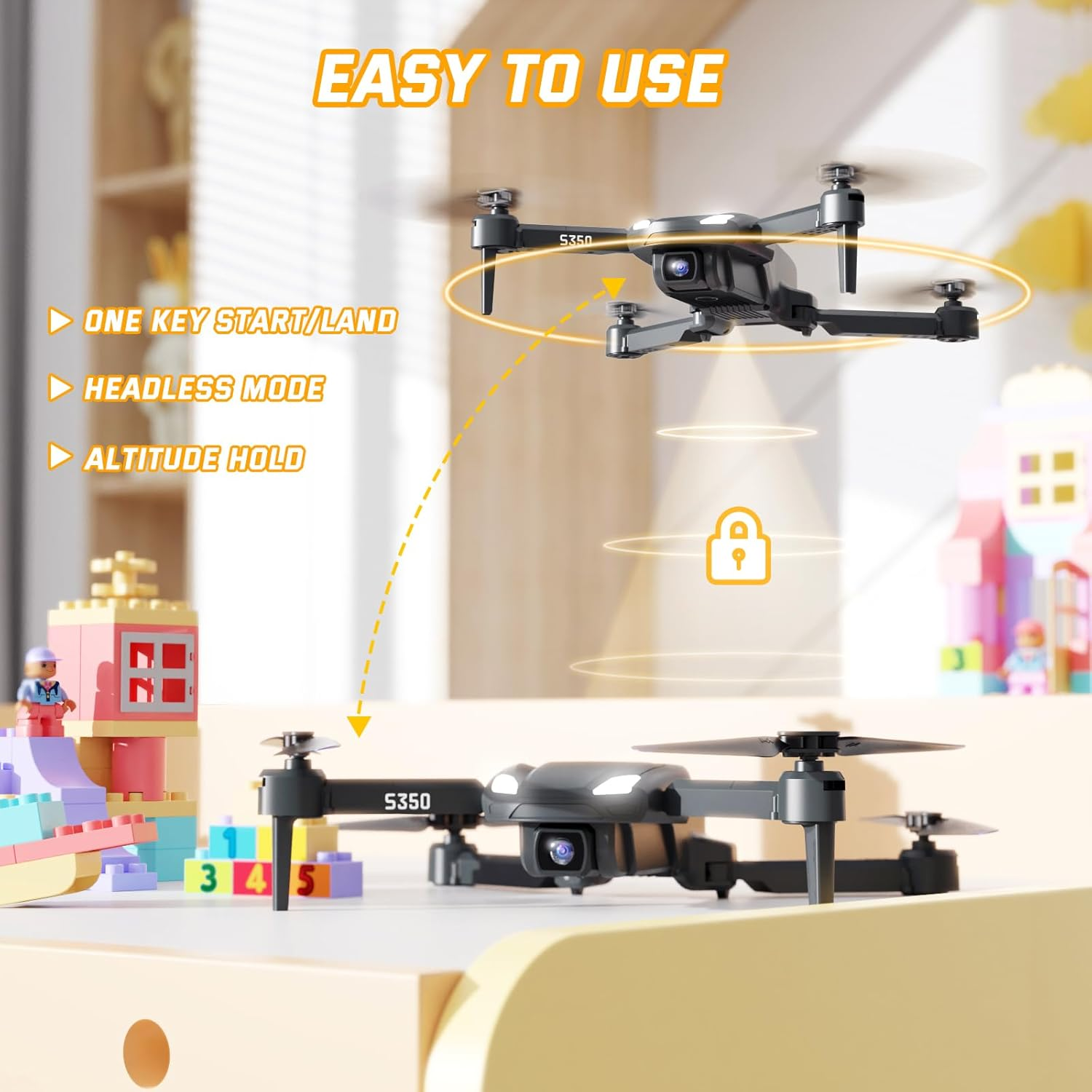 SOTAONE S350 Mini Drone with 1080P HD Camera - Remote & Gesture Control for Kids