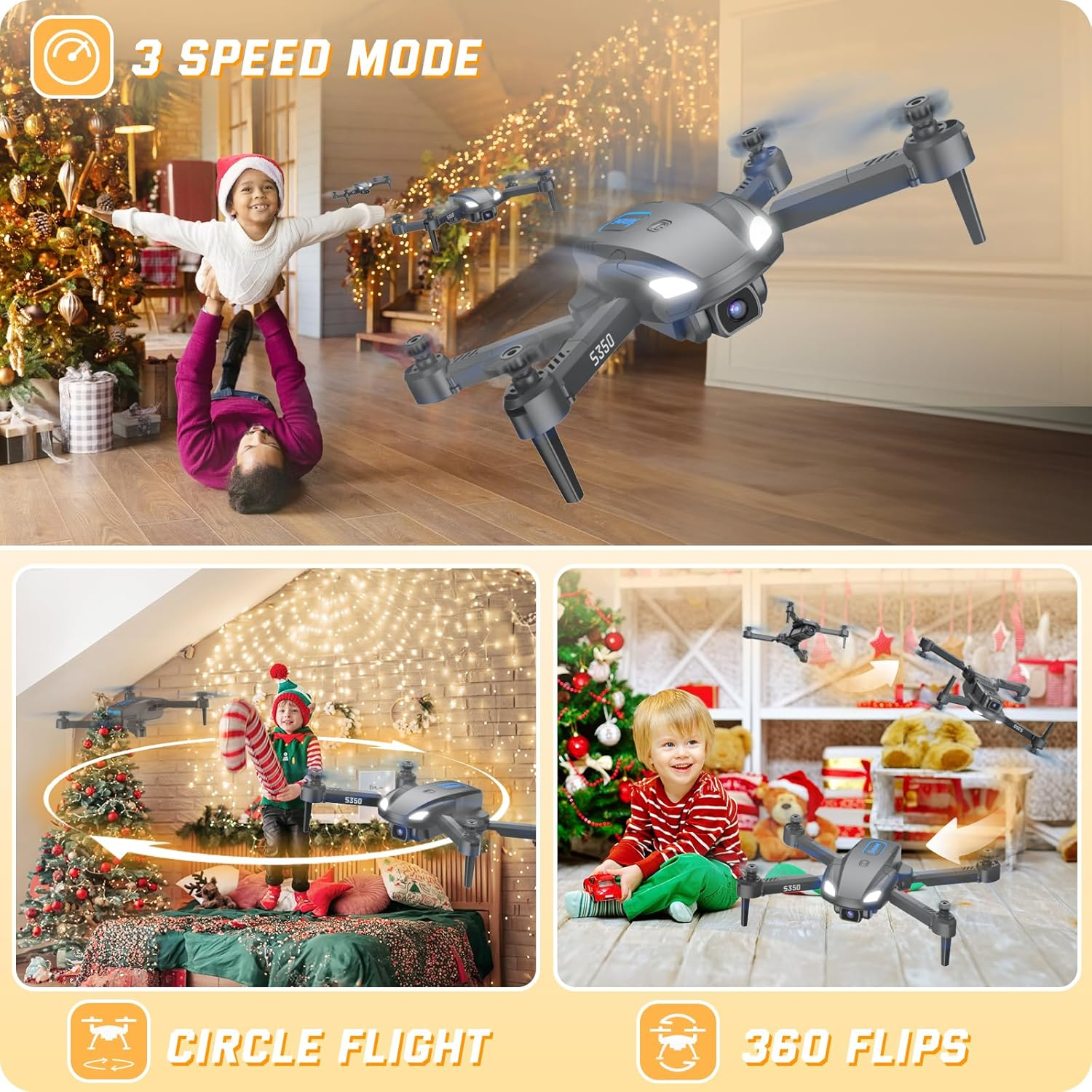 SOTAONE S350 Mini Drone with 1080P HD Camera - Remote & Gesture Control for Kids