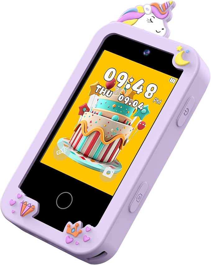 Kids Smart Toy Phone - HD Dual Camera Touchscreen with Music & Games