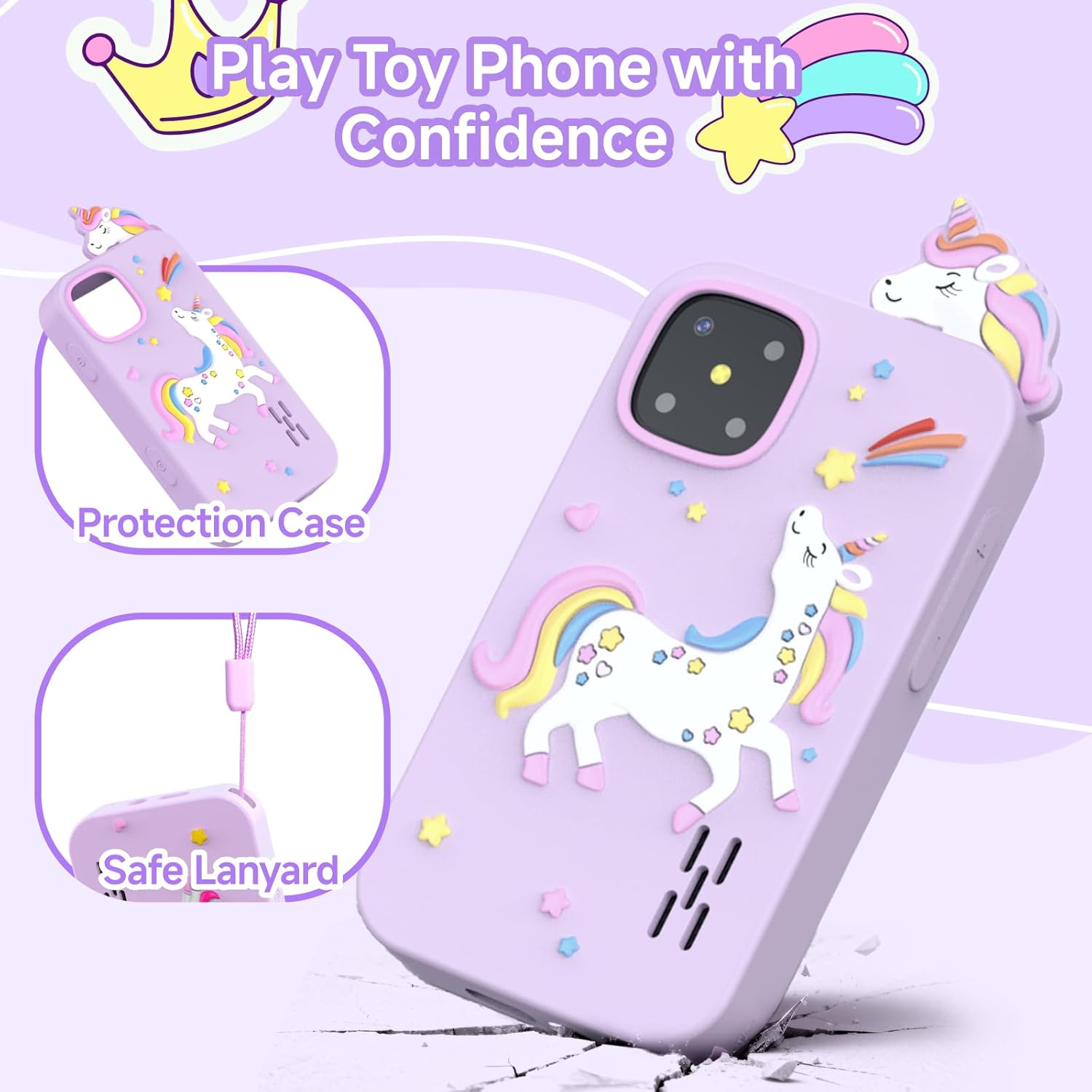 Kids Smart Toy Phone - HD Dual Camera Touchscreen with Music & Games