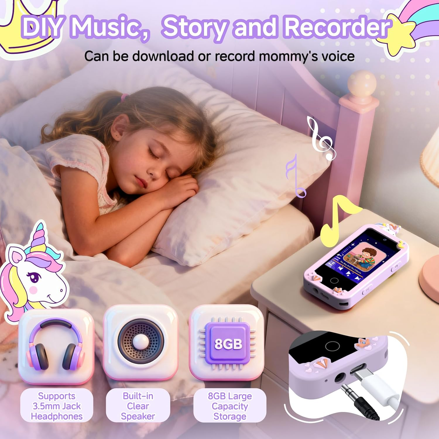 Kids Smart Toy Phone - HD Dual Camera Touchscreen with Music & Games