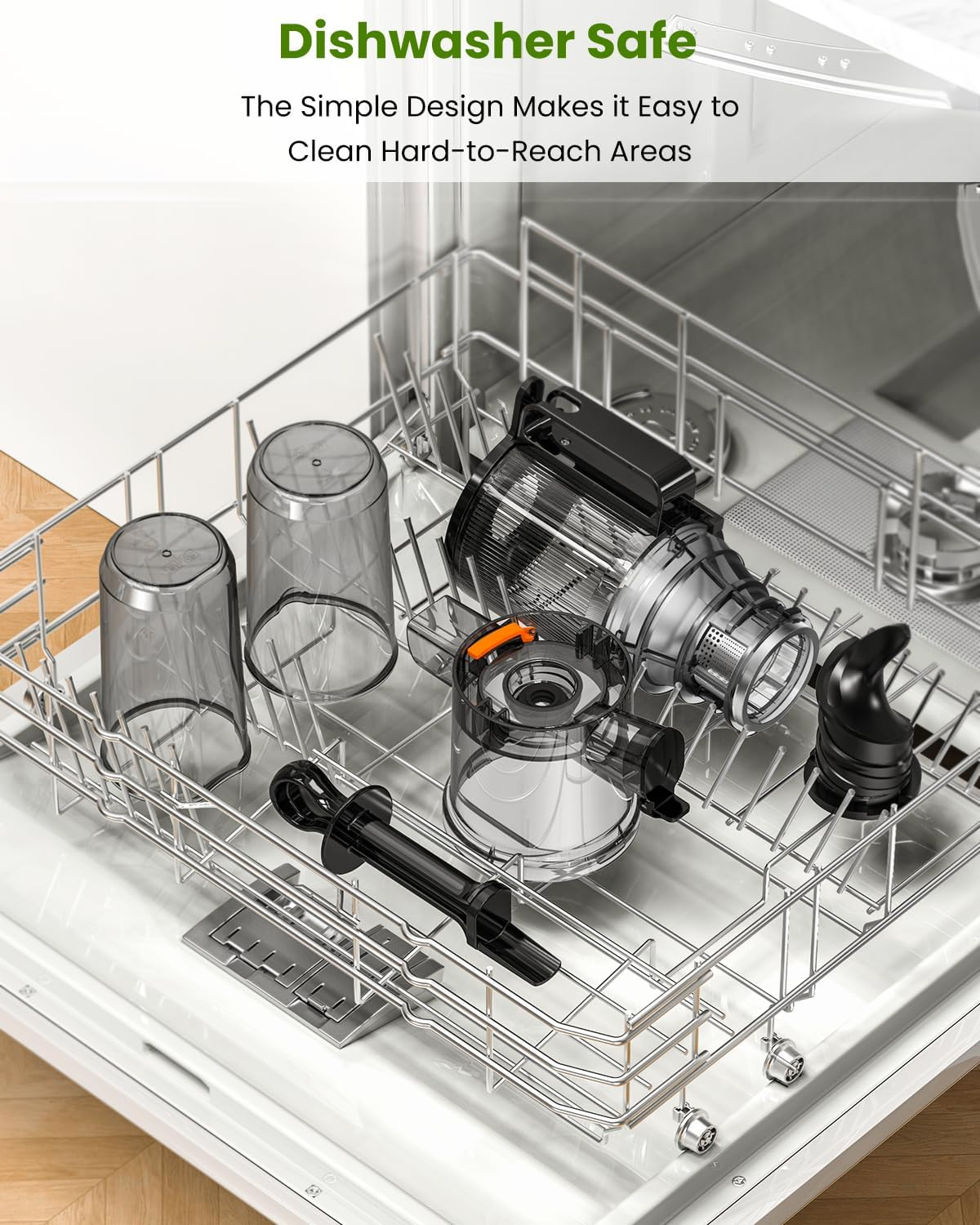 LINKChef Cold Press Juicer - 4.35" Wide Chute Masticating Juicer for Whole Fruits & Vegetables