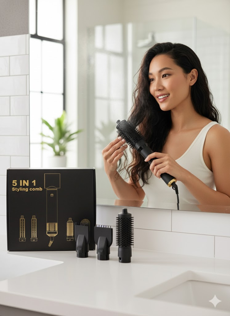 5-in-1 Hair Dryer & Styling Tool Set - Multi-Function Air Drying System